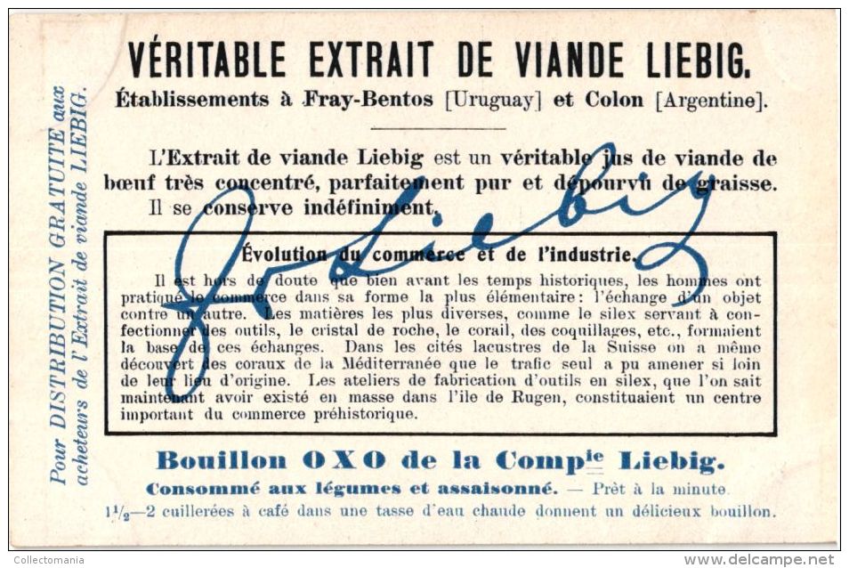 50 oude chromos  Liebig MEAT EXTRACT van vóór de eerste oorlog, allemaal potjes, goede staat,  alle onderwerpen