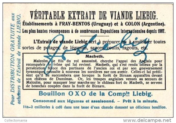 50 oude chromos  Liebig MEAT EXTRACT van vóór de eerste oorlog, allemaal potjes, goede staat,  alle onderwerpen