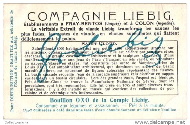 50 oude chromos  Liebig MEAT EXTRACT van vóór de eerste oorlog, allemaal potjes, goede staat,  alle onderwerpen