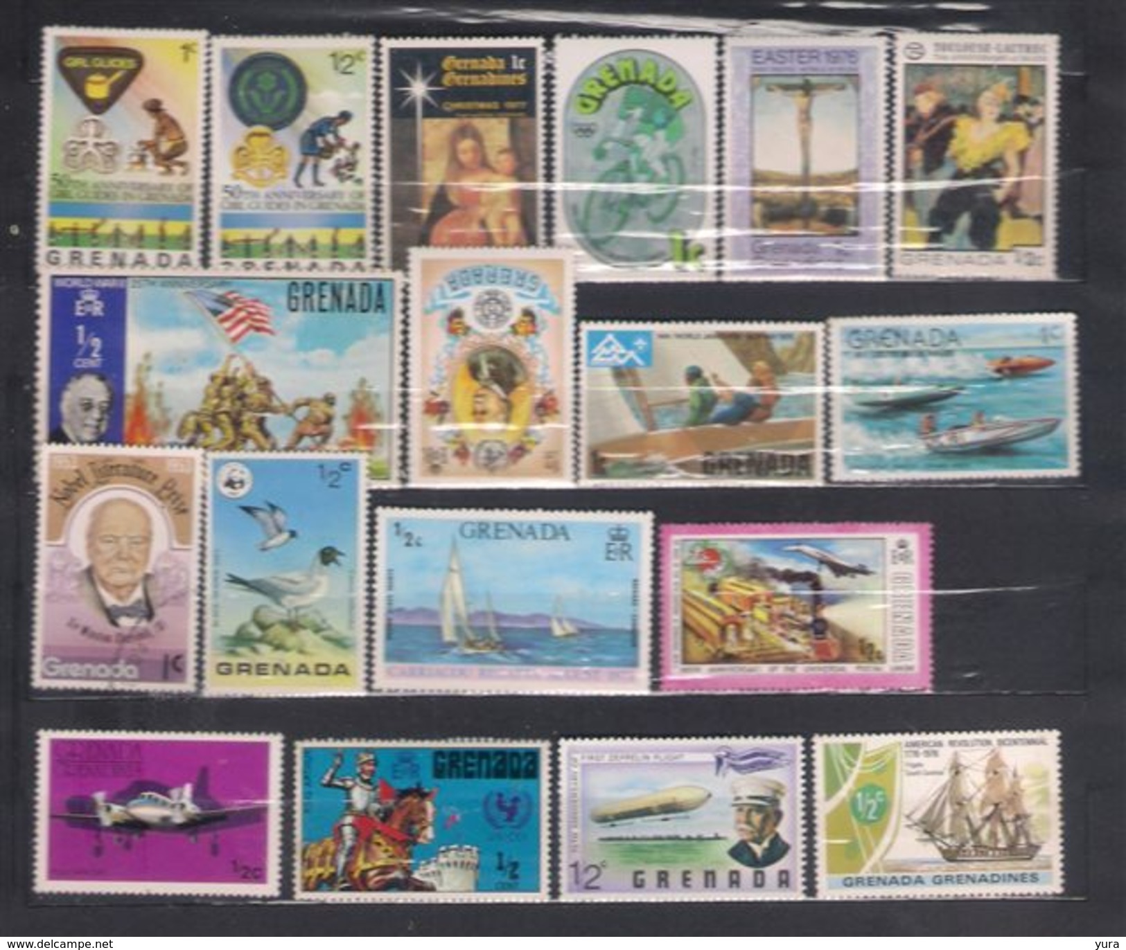 Lot 94 Grenada, Grenadines  Small Collection 18 Different  MNH (a3p23) - Antillas Holandesas