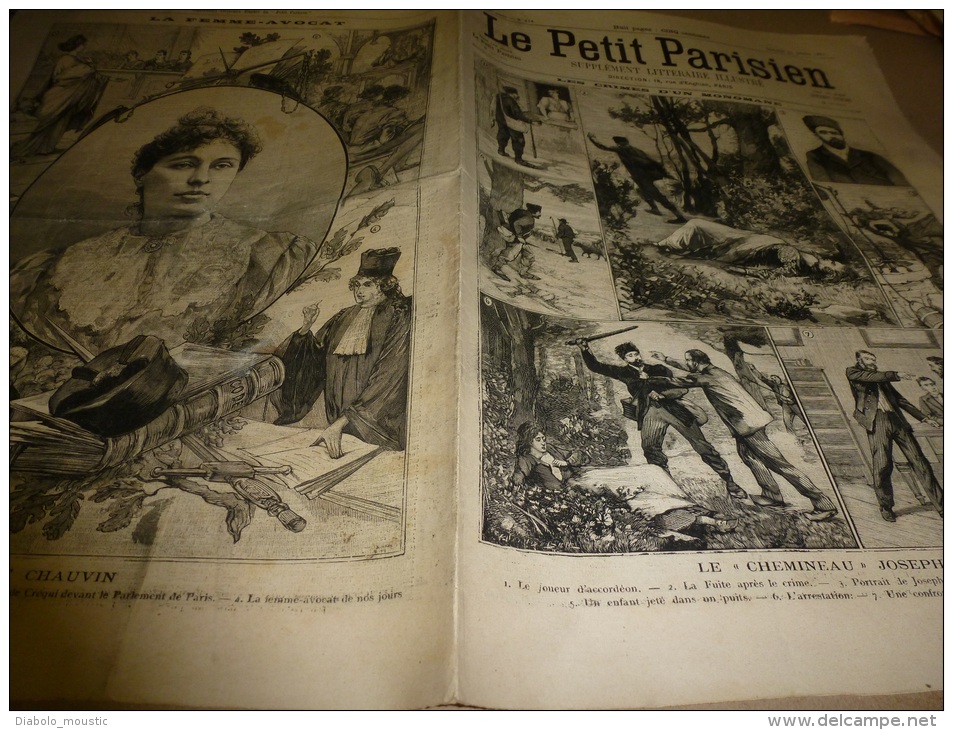 31 Octobre 1897  LE PETIT PARISIEN : Tout Sur L'assassin Monomane Joseph Vacher Le Tueur Désinvolte Qui Tuait Tranquille - Le Petit Parisien