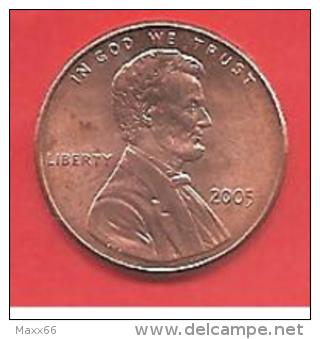 STATI UNITI - U.S.A. - 2005 - COIN MONETA - 1 Centesimo  - CONDIZIONI SPL - 1959-…: Lincoln, Memorial Reverse