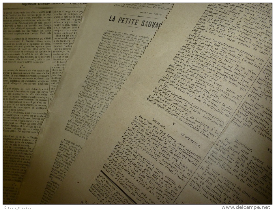 7 Novembre 1897  LE PETIT PARISIEN : 2 Forçats (Jamet Et Léger) Innocents; Terrible Chute D'un Train Dans Le Fleuve; - Le Petit Parisien