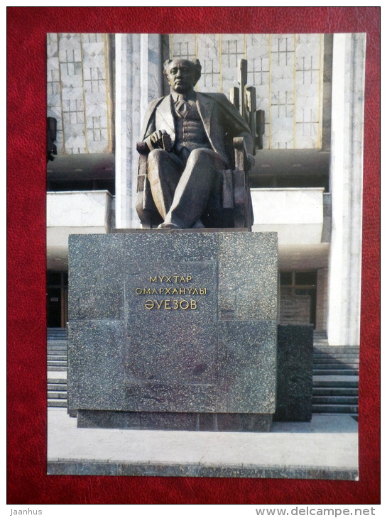 Monument To Writer Mukhtar Aezov - Almaty - Alma-Ata - 1983 - Kazakhstan USSR - Unused - Kazakhstan