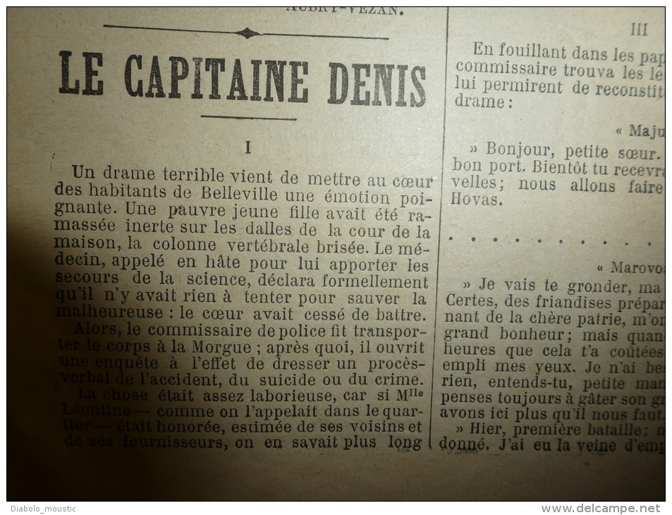 17 Octobre 1897  LE PETIT PARISIEN :  Les " VINCENT" Une Famille De Sauveteurs; Chateaudun ; Terrible Drame à Belleville - Le Petit Parisien