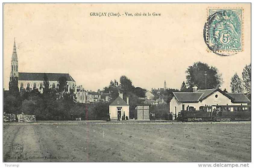 Juin13 1261 : Graçay  -  Vue, Côté De La Gare - Graçay