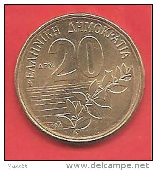 GRECIA - GREECE - 1994 - COIN MONETA - 20 DRACME - CONDIZIONI SPL - Grecia