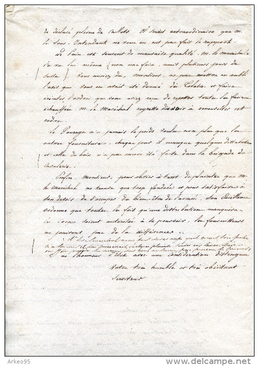 Lettre De L´Etat-major Du 5e Corps Pendant La Campagne D´Espagne 1823. Texte Très Intéressant - Documents Historiques