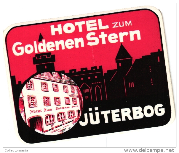 10 Hotel Labels , Etiketten  GERmany Duitsland Allemagne Garmisch Hannover Jutebor- Karlsruhe Dusseldorf Koblenz Hamm - Hotelaufkleber