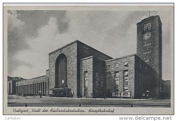 Stuttgart, Hauptbahnhof        (spoorwegen, Station, Chemin De Fer , Railway)  2 X Scan - Stuttgart