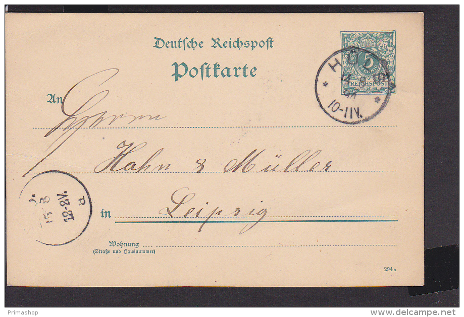 A21  /  Deutsches Reich  Stempel / Einkreisstempel /  Hüls - Leipzig 1894 - Andere & Zonder Classificatie