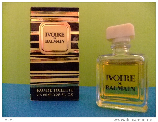 MINIATURE  EAU DE TOILETTE - IVOIRE DE BALMAIN - PIERRE BALMAIN - PARIS - 0.25 Fl Oz  7.5 Ml - ECHANTILLON DE COLLECTION - Mignon Di Profumo Donna (con Box)