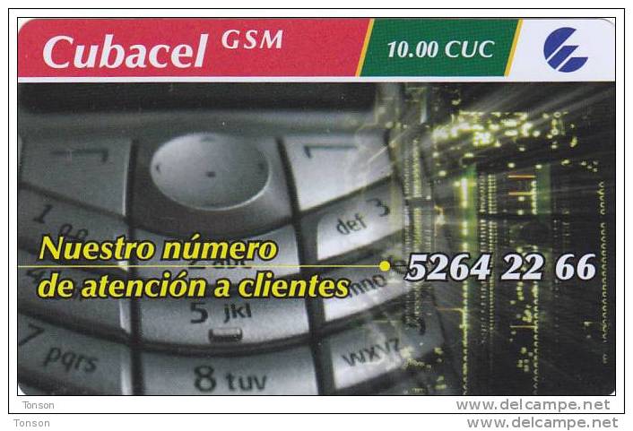 Cuba, Cubacel GSM, Controlnumber Up, 2 Scans . - Kuba