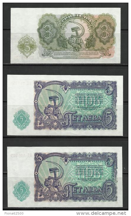 BULGARIE . LOT DE 3 BILLETS . - Bulgaria