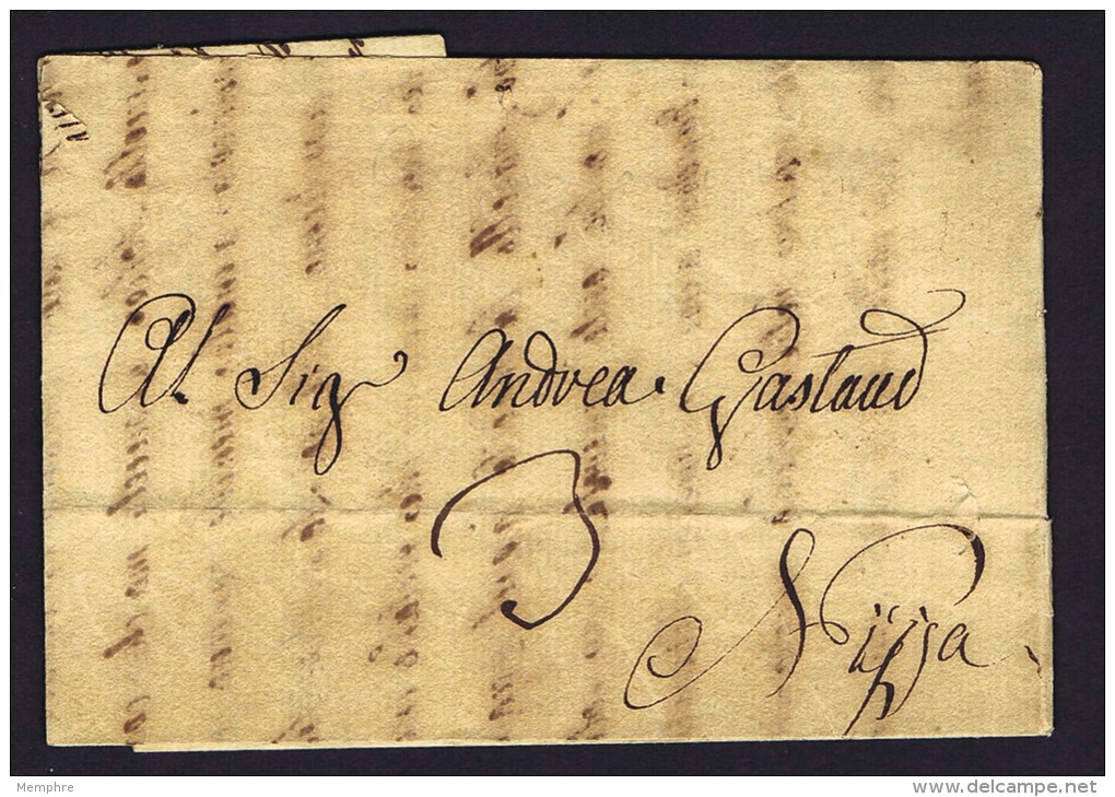 1788  Lettera Da Carmagnola Per Nizza - 1. ...-1850 Prephilately