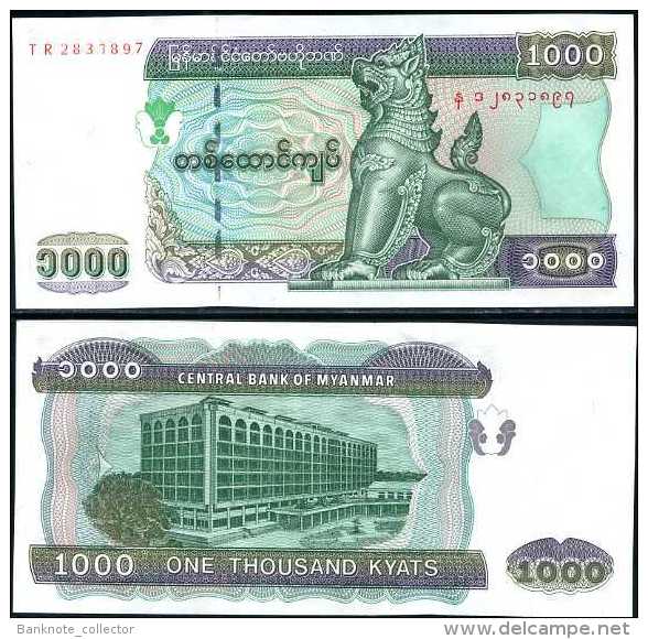 MYANMAR, BURMA, 1000 KYATS, 2004, P 80, UNC ! - Myanmar