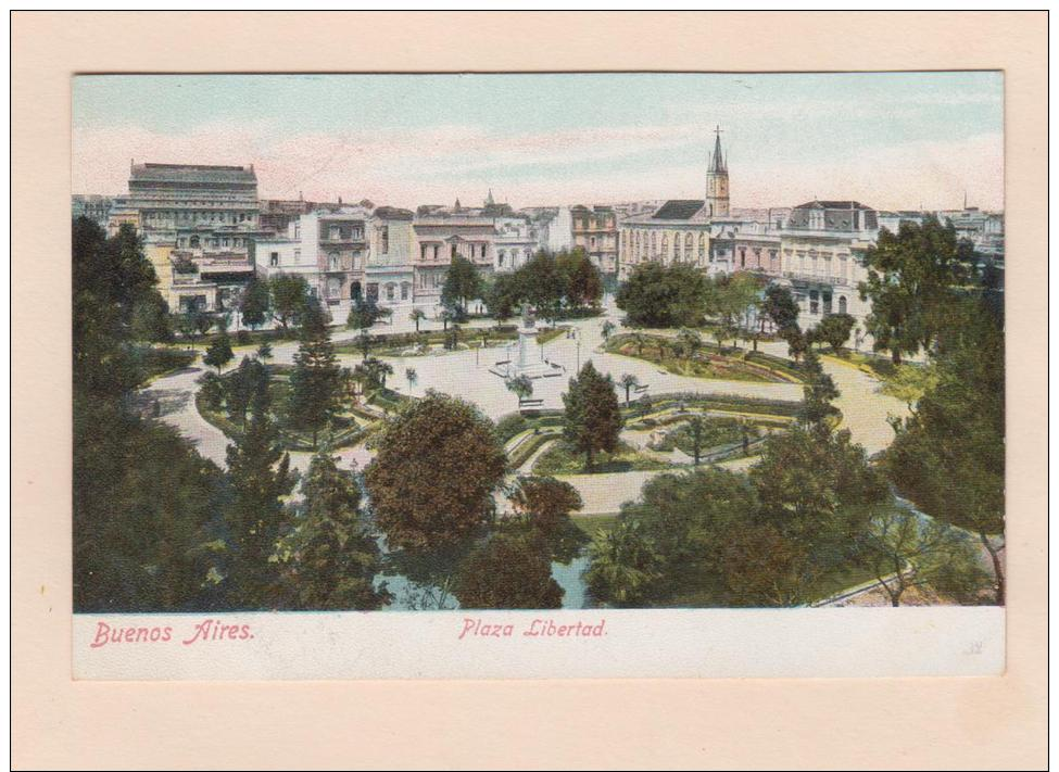 D53415 Postcard Vintage Buenos Aires Plaza Libertad Argentina, Undivided Back  Unused - Argentina