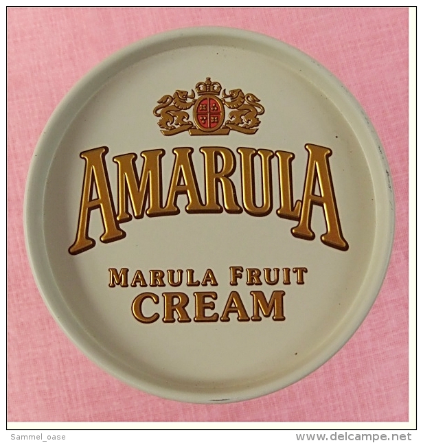 Eine ältere Metall-Dose  Amarula  -  Marula Fruit Cream  - Ca. 31cm Lang - Durchmesser Ca. 9,5 Cm - Alcohols