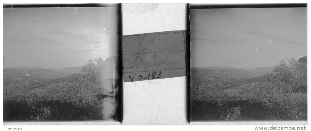 V0183 - YONNE - Vue De VEZELAY - Plaques De Verre