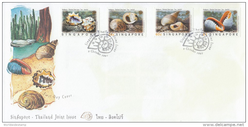 Singapore Stamp FDC: 1997 Sea Shells SG122814 - Singapore (1959-...)