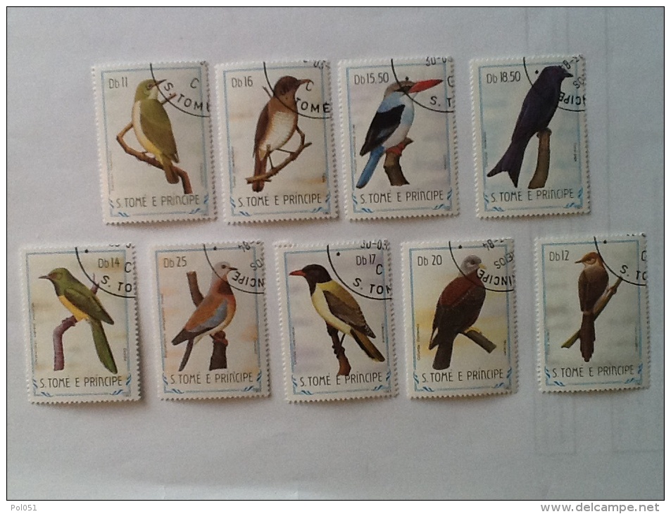 Sao Tome Et Principe Oiseaux Bird Médium Size Set - Sao Tome Et Principe