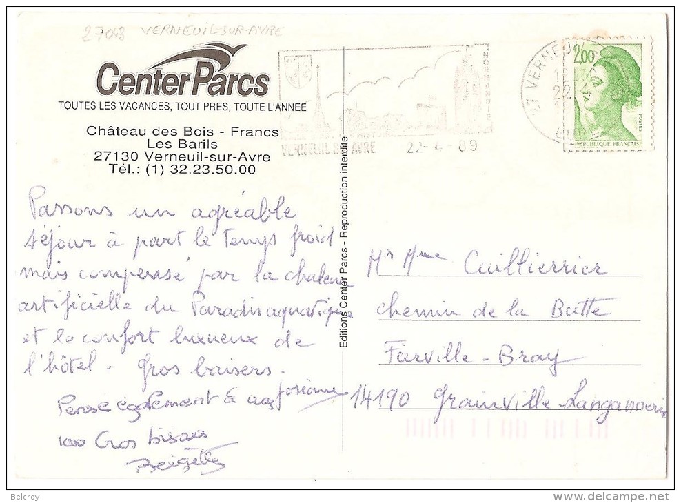 Dépt 27 - VERNEUIL-SUR-AVRE - Multi-vues - LES BOIS FRANCS - Center Parcs - (CPSM 10 X 15 Cm) - Verneuil-sur-Avre