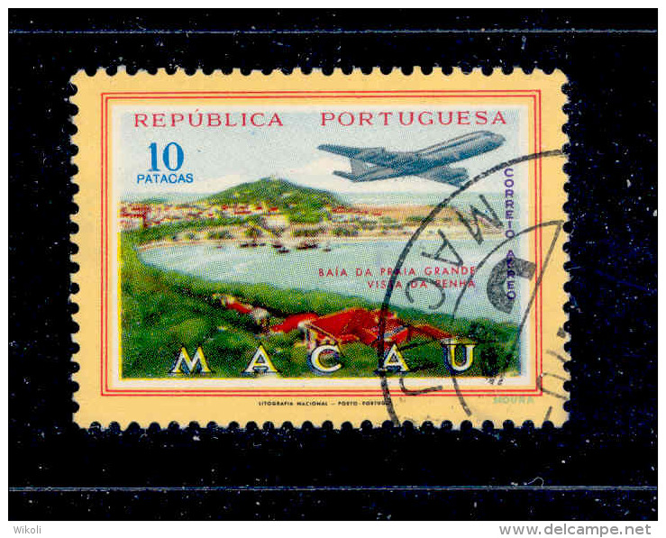 ! ! Macau - 1960 Air Mail Views From Macau 10 Pt - Af. CA 20 - Used - Usados
