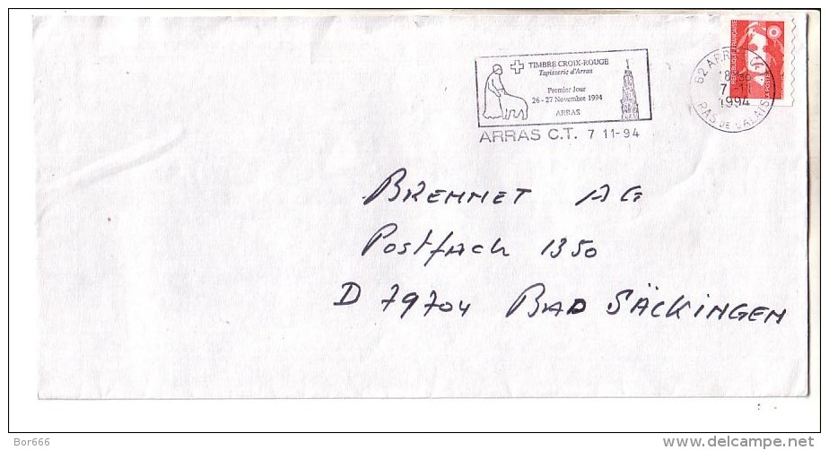 GOOD FRANCE Postal Cover To GERMANY 1994 - Good Stamped: Marianne - Brieven En Documenten