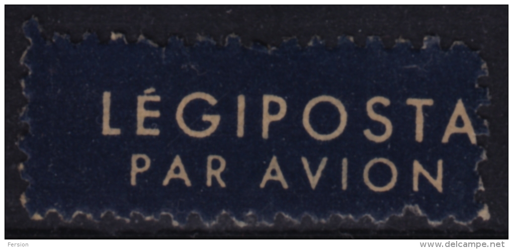 Postal LABEL / AIR MAIL - PAR AVION - Vignette Label (dark Blue) - 1950´s Hungary, Ungarn, Hongrie - Automatenmarken [ATM]