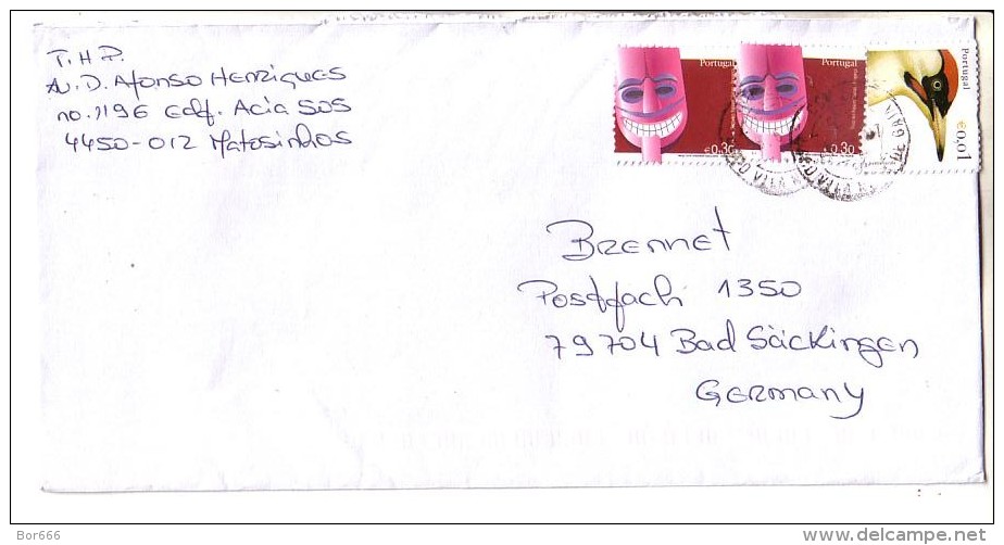 GOOD PORTUGAL Postal Cover To GERMANY 2007 - Good Stamped: Bird ; Festival - Covers & Documents