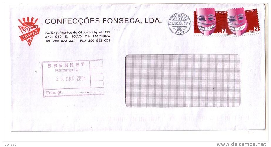 GOOD PORTUGAL Postal Cover To GERMANY 2006 - Good Stamped: Salsa Festival - Lettres & Documents