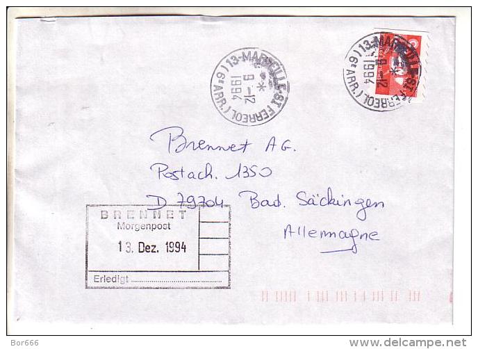 GOOD FRANCE Postal Cover To GERMANY 1994 - Good Stamped: Marianne - Brieven En Documenten