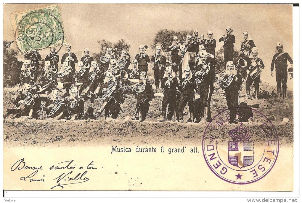 Kre009/   KRETA - Franz. Expeditions-Korps Auf Kreta Mit Polizei -Musik-Kapelle, Mit Sonderstempel - Crete