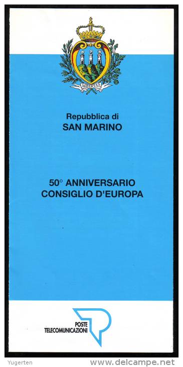 San Marino Saint Marin 1999 - Notice Philatélique - Council Of Europe - Conseil - Philatelic Folder - - Institutions Européennes