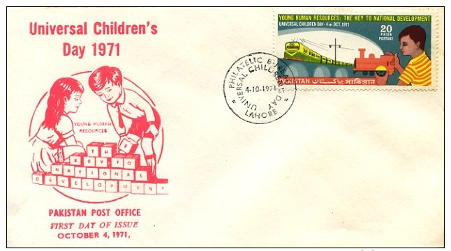 Pakistan  FDC   Mi. 311 E-Lok - Eisenbahnen