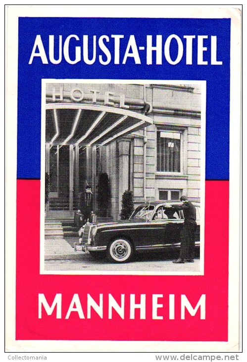 10 Hotel Labels GERMANY Duitsland Allemagne   Muenchen Mannheim Leipzig Koln Bremen Lindau  Celle Laacher See - Hotelaufkleber