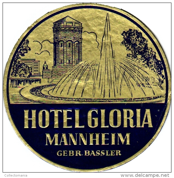 10 Hotel labels GERMANY duitsland Allemagne   Muenchen Mannheim Leipzig Koln Bremen Lindau  Celle Laacher see