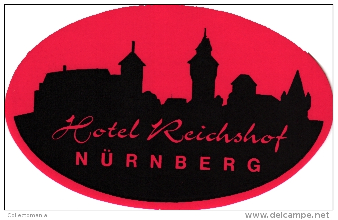 10 Hotel labels GERMANY duitsland Allemagne  Neuenahr Munchen Nauheim Cuxhaven Nurnberg Frankfurt Lindau