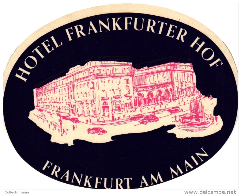 10 Hotel labels GERMANY duitsland Allemagne  Neuenahr Munchen Nauheim Cuxhaven Nurnberg Frankfurt Lindau