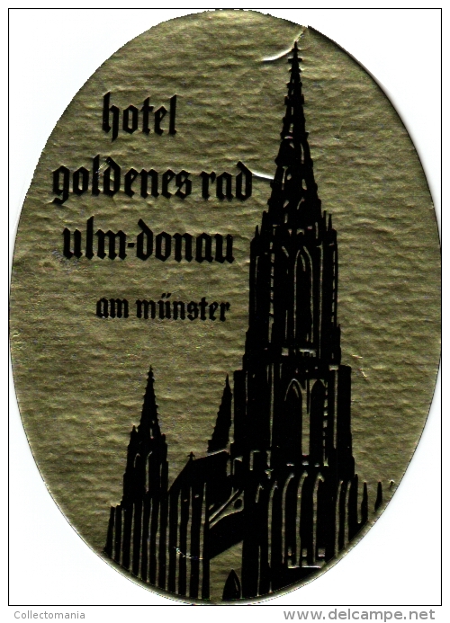 10 Hotel Labels GERMANY Duitsland Allemagne  Hannover Sauerland  Bonn   Baden Baden Godesberg Munster Weimar - Hotel Labels