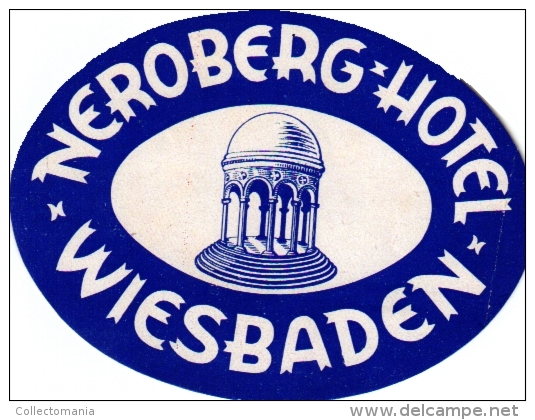 15 Hotel labels GERMANY duitsland Allemagne Bayern Norlingen Nauheim Wiesbadeb Schwabach Rudesheim Ulm