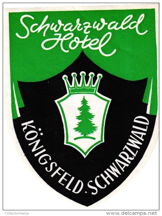 17 Hotel Labels GERMANY Duitsland Allemagne Rothenburg Meissen Bacharach Frankfurt Harz Kongswinter Karlsruhe Offenbach - Hotel Labels