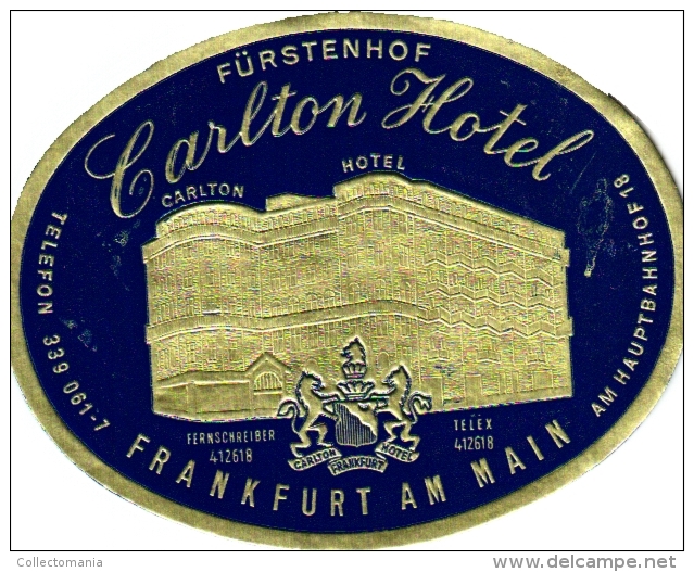 17 Hotel Labels GERMANY Duitsland Allemagne Rothenburg Meissen Bacharach Frankfurt Harz Kongswinter Karlsruhe Offenbach - Etiquettes D'hotels