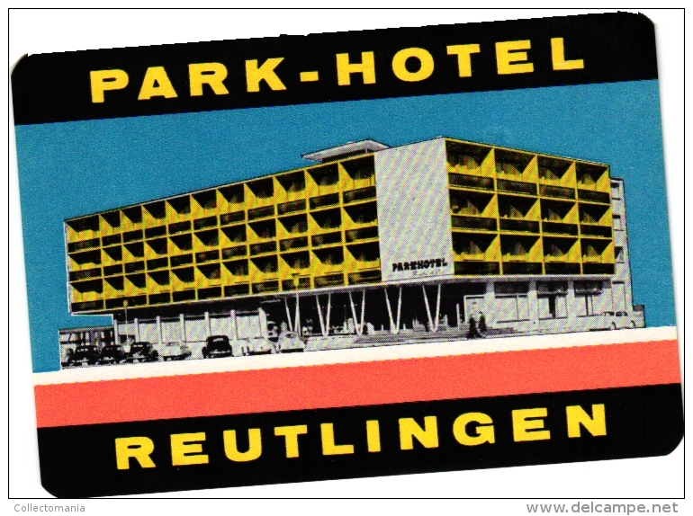 20 Hotel labels -GERMANY duitsland Deutschland  Durchheim Darmstadt Rostock Ravensburg Rhondorf Rudesheim Reutlingen