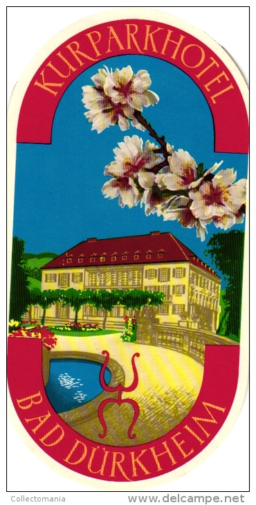 17  Hotel Labels GERMANY Duitsland Deutschland Celle Boppard Schierke Durkheim Neudorf Koblenz Bamberg Konings - Hotel Labels