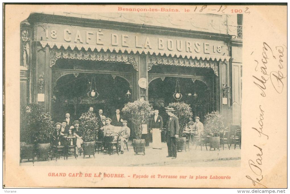 Grand Café De La Bourse Façade Et Terrasse Sur La Place Labourée - Besancon