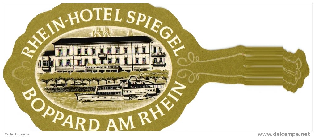 10  Hotel labels Deutschland Nurnberg Boppard Augsburg Frankfurt Titisee Wilhelmshaven etiquettes Koffer KLeber