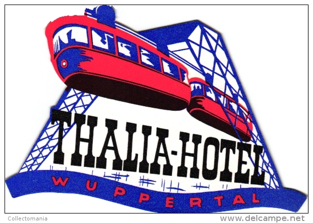 11  Hotel Labels GERMANY Duitsland Deutschland Bayerische Zugspitzbahn Ski  Wuppertal  Zug Ettersberg Trier Husum - Hotelaufkleber