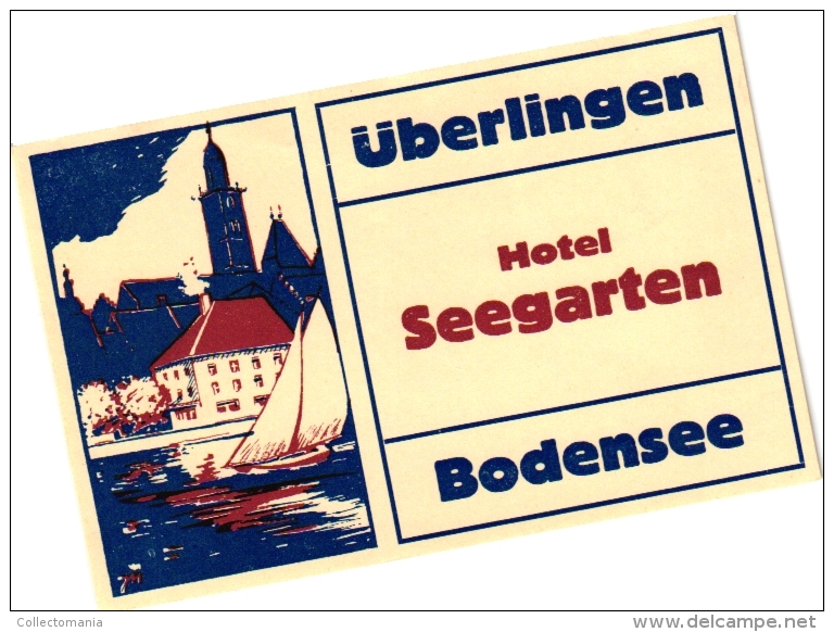 11  Hotel Labels GERMANY Duitsland Deutschland Bayerische Zugspitzbahn Ski  Wuppertal  Zug Ettersberg Trier Husum - Hotel Labels