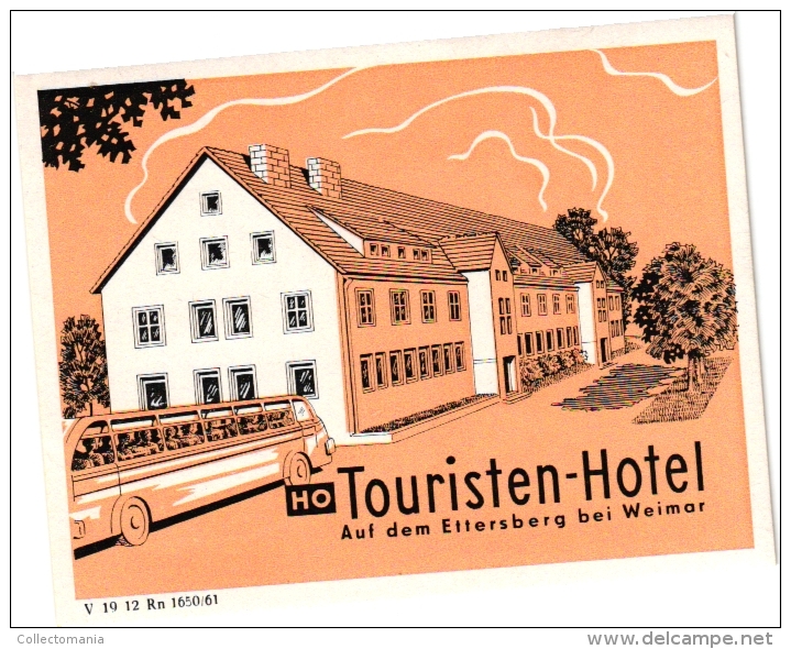11  Hotel labels GERMANY duitsland Deutschland Bayerische Zugspitzbahn Ski  Wuppertal  Zug Ettersberg Trier Husum
